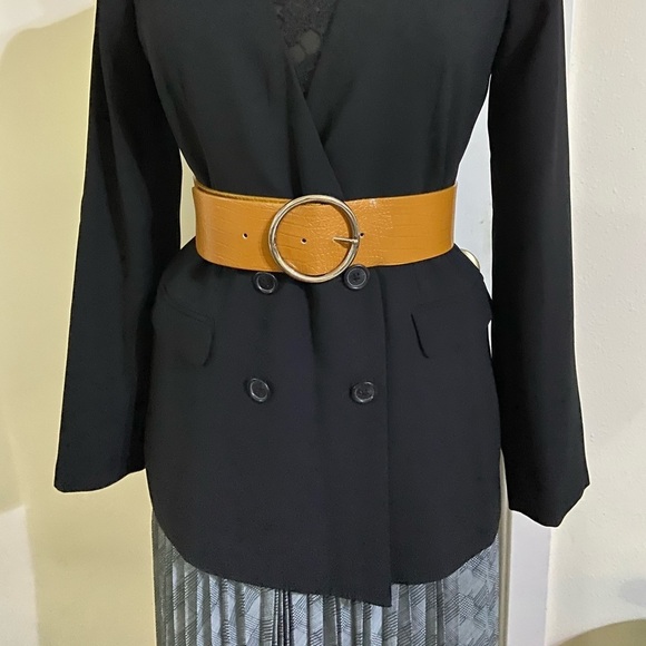 Croute Vachette wide leather belt main image 7